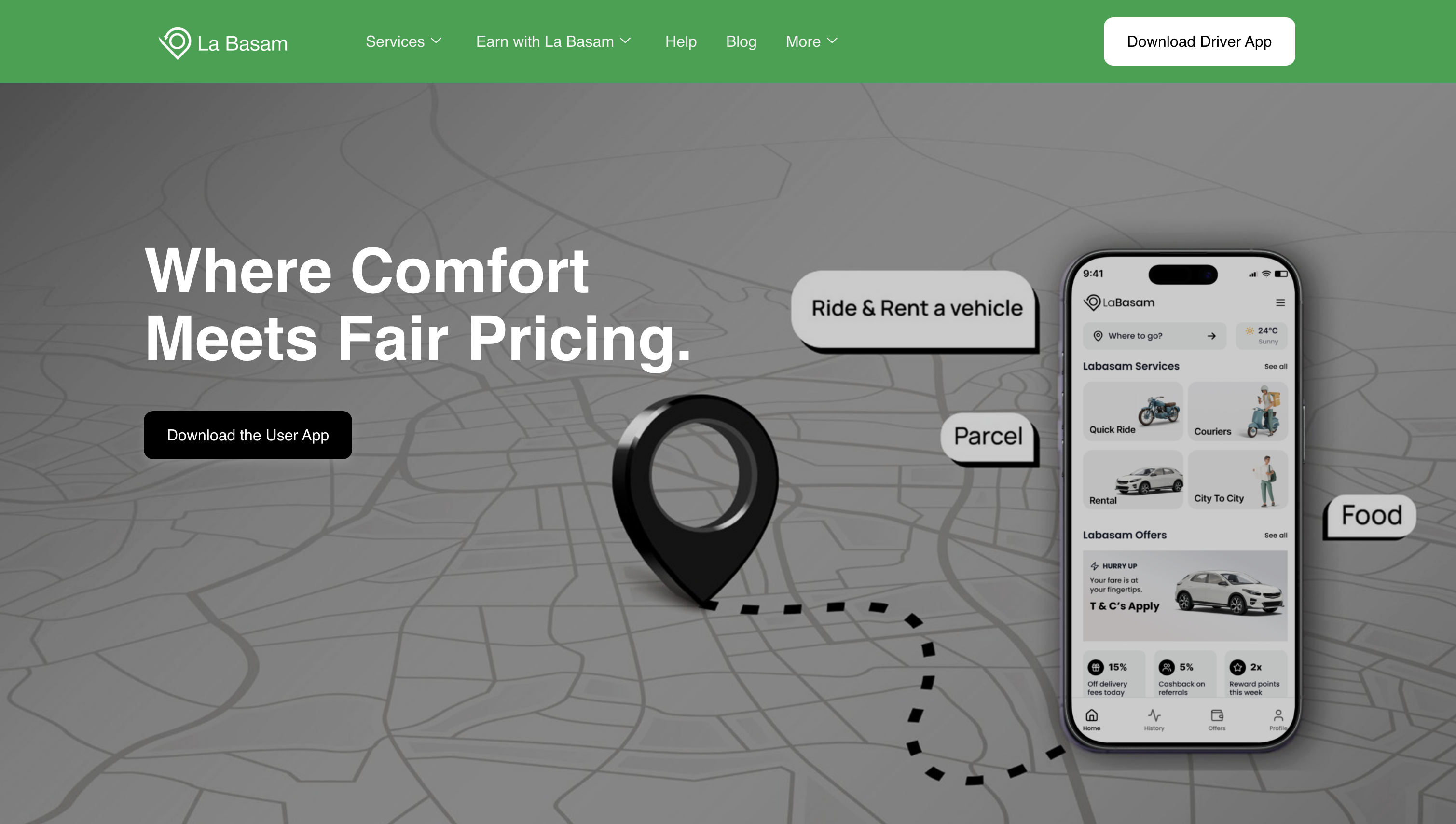 Labasam ride-sharing platform